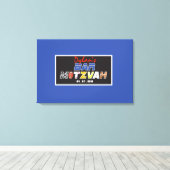 MEGA SPORTS Bar Bat Mitzvah Uitnodiging Canvas Afdruk (Insitu (Houten vloer))