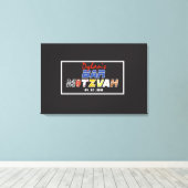 MEGA SPORTS Bar Bat Mitzvah Uitnodiging Canvas Afdruk (Insitu (Houten vloer))