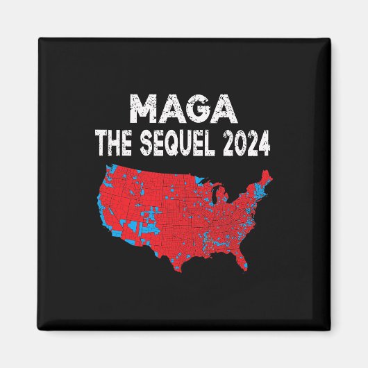 Mega The Sequel President Trump 2024 Verkiezingska Magneet (Voorkant)