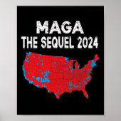 Mega The Sequel President Trump 2024 Verkiezingska Poster (Voorkant)