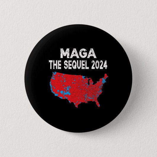 Mega The Sequel President Trump 2024 Verkiezingska Ronde Button 5,7 Cm (Voorkant)
