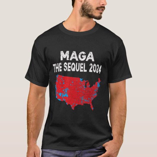 Mega The Sequel President Trump 2024 Verkiezingska T-shirt (Voorkant)