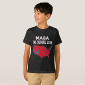 Mega The Sequel President Trump 2024 Verkiezingska T-shirt (Voorkant volledig)