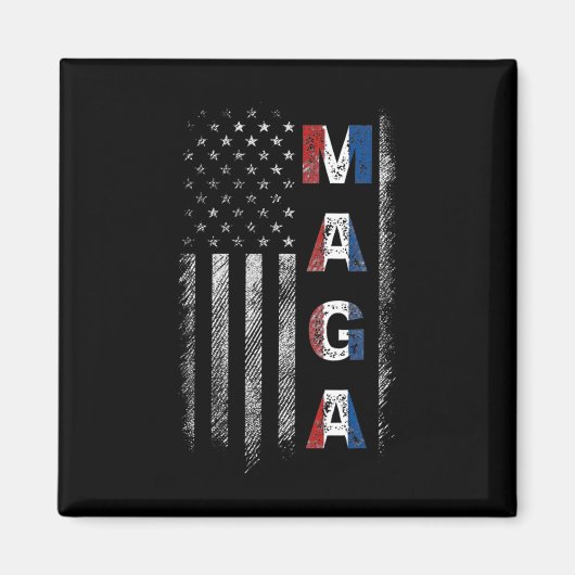 Mega Trump 2024 Vs Vlag Amerikaans  Magneet (Voorkant)