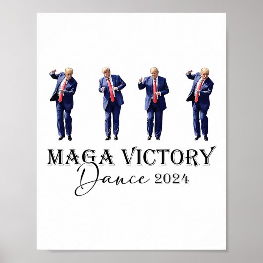 Mega Victory Dance Trump 2024 47ste President Poster (Voorkant)