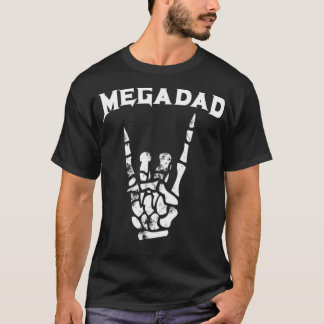 Megadad Rock Heavy Metal Guitar Dad T-shirt