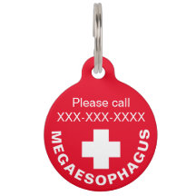 Megaesophagus Medical ID Label