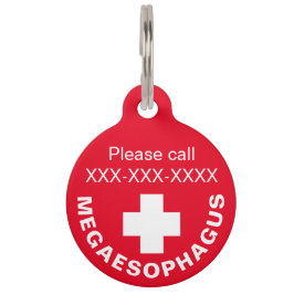 Megaesophagus Medical ID Label Huisdierpenning