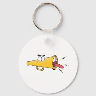 Megafon Cartoon Character Sleutelhanger