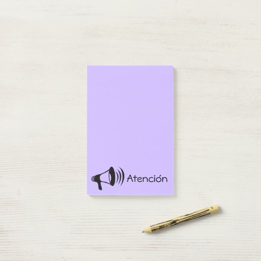 Megafone Attentie/Atencition Post-it® Notes (Op bureau)