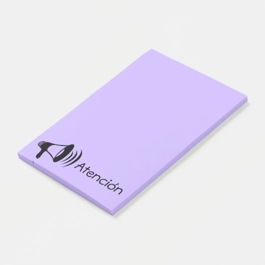 Megafone Attentie/Atencition Post-it® Notes (Schuin)