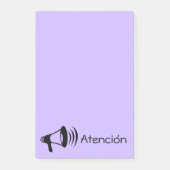 Megafone Attentie/Atencition Post-it® Notes (Voorkant)