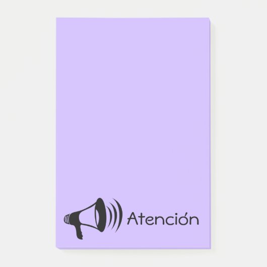 Megafone Attentie/Atencition Post-it® Notes (Voorkant)