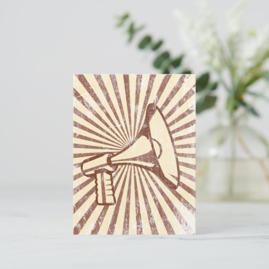 Megafone Briefkaart (Staand voorkant)