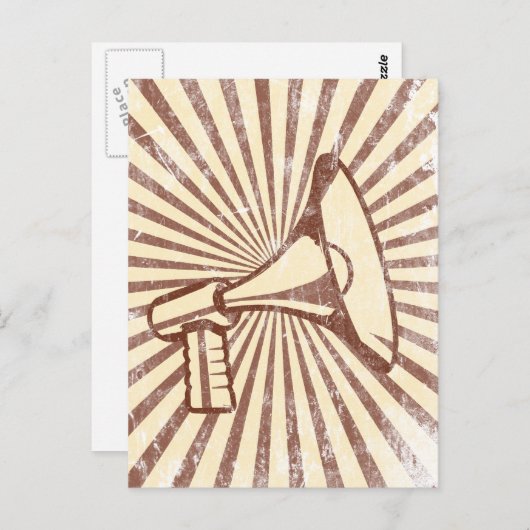 Megafone Briefkaart (Voorkant / Achterkant)