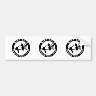 Megafone: Kalm houden en nooit vergeten Bumpersticker