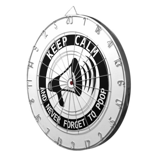 Megafone: Kalm houden en nooit vergeten Dartbord (Voorkant Rechts)