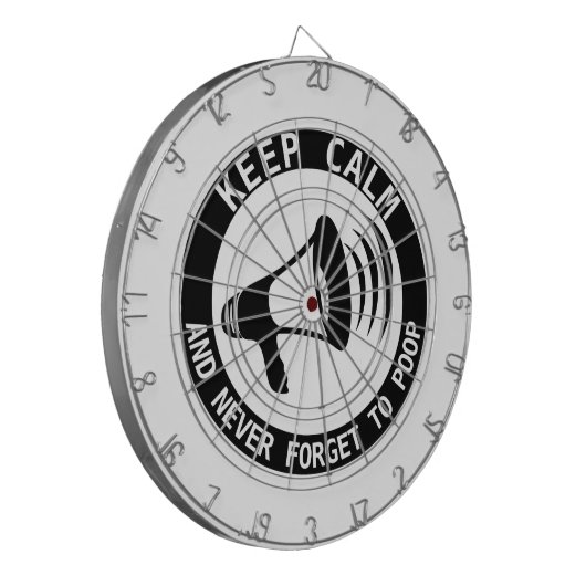 Megafone: Kalm houden en nooit vergeten Dartbord (Voorkant Links)