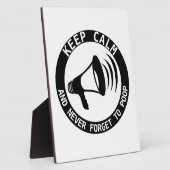 Megafone: Kalm houden en nooit vergeten Fotoplaat (Zijkant)