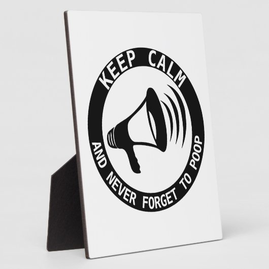 Megafone: Kalm houden en nooit vergeten Fotoplaat (Zijkant)
