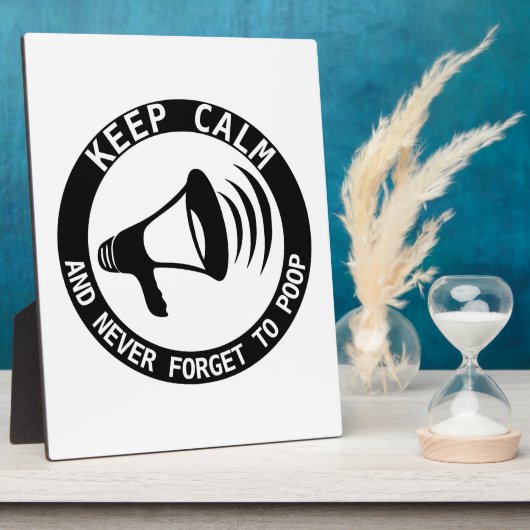 Megafone: Kalm houden en nooit vergeten Fotoplaat (Zijkant)