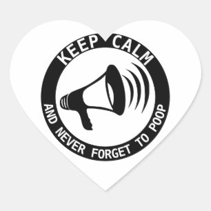 Megafone: Kalm houden en nooit vergeten Hart Sticker