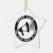 Megafone: Kalm houden en nooit vergeten Keramisch Ornament (Links)