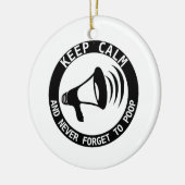 Megafone: Kalm houden en nooit vergeten Keramisch Ornament (Links)