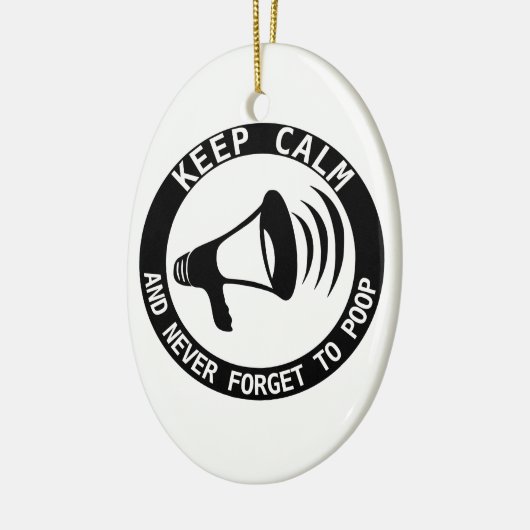 Megafone: Kalm houden en nooit vergeten Keramisch Ornament (Links)