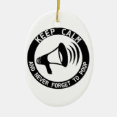 Megafone: Kalm houden en nooit vergeten Keramisch Ornament (Voorkant)