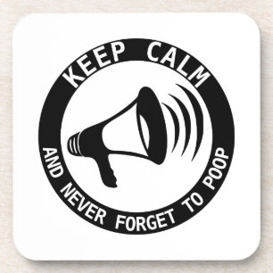 Megafone: Kalm houden en nooit vergeten Onderzetter
