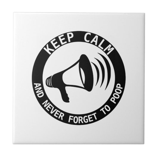 Megafone: Kalm houden en nooit vergeten Tegeltje (Voorkant)