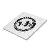 Megafone: Kalm houden en nooit vergeten Tegeltje (Zijkant)