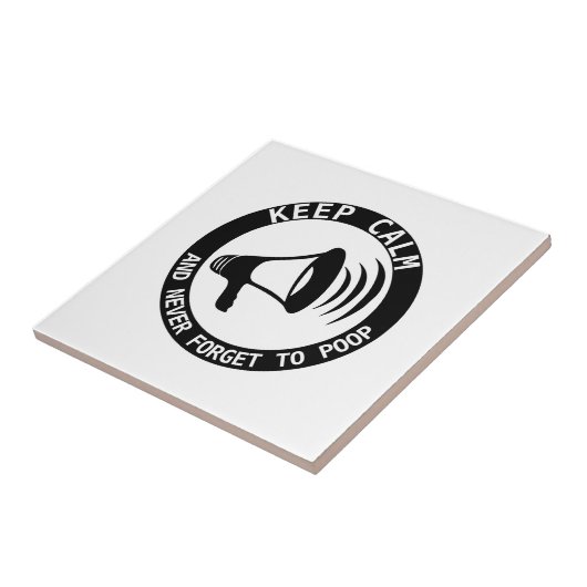 Megafone: Kalm houden en nooit vergeten Tegeltje (Zijkant)