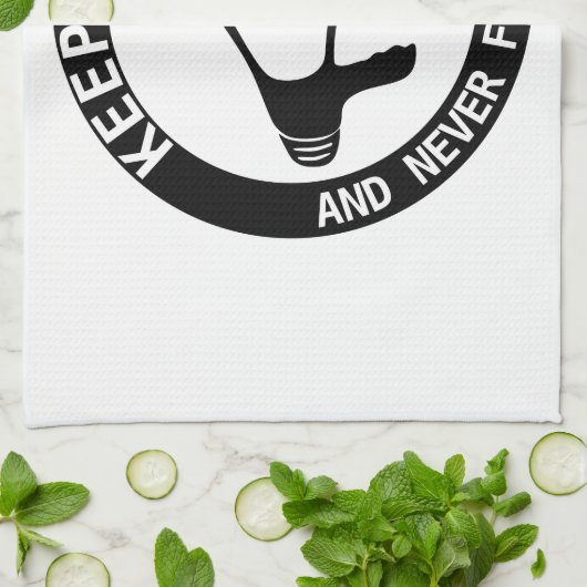 Megafone: Kalm houden en nooit vergeten Theedoek (Gevouwen)