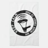 Megafone: Kalm houden en nooit vergeten Theedoek (Verticaal)