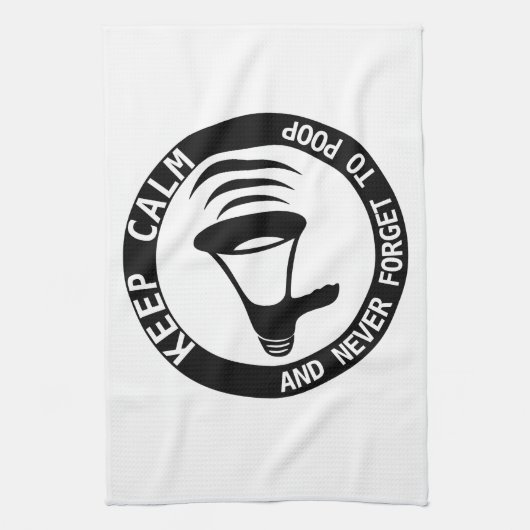 Megafone: Kalm houden en nooit vergeten Theedoek (Verticaal)