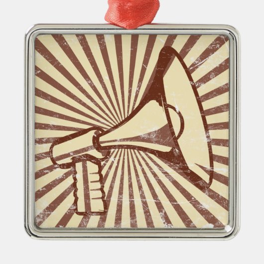 Megafone Metalen Ornament (Voorkant)