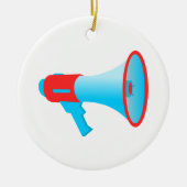 Megafone Red en Blue Keramisch Ornament (Voorkant)