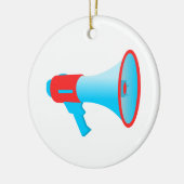 Megafone Red en Blue Keramisch Ornament (Links)