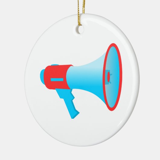 Megafone Red en Blue Keramisch Ornament (Links)