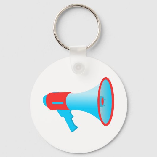 Megafone Red en Blue Sleutelhanger (Voorkant)