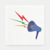 Megafone Sound Waves Paper Napkins Servet (Voorkant)