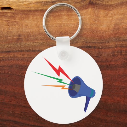 Megafone Sound Waves-Sleutelhanger Sleutelhanger (Voorkant)