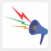 Megafone Sound Waves Stickers (Voorkant)