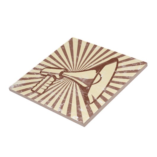 Megafone Tegeltje (Zijkant)