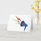 Megafoon geluidsgolven Wenskaarten Kaart (Gele Bloem)