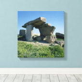 Megalith, prehistorisch canvas afdruk (Insitu (Houten vloer))