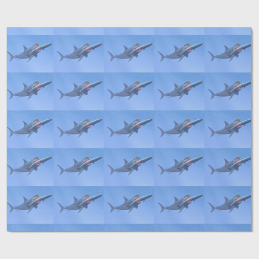 Megalodon eet een walvis cadeaupapier (Vlak)