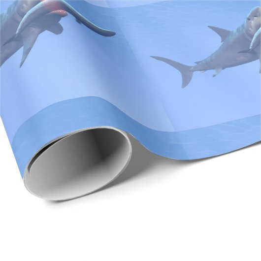 Megalodon eet een walvis cadeaupapier (Rol Hoek)